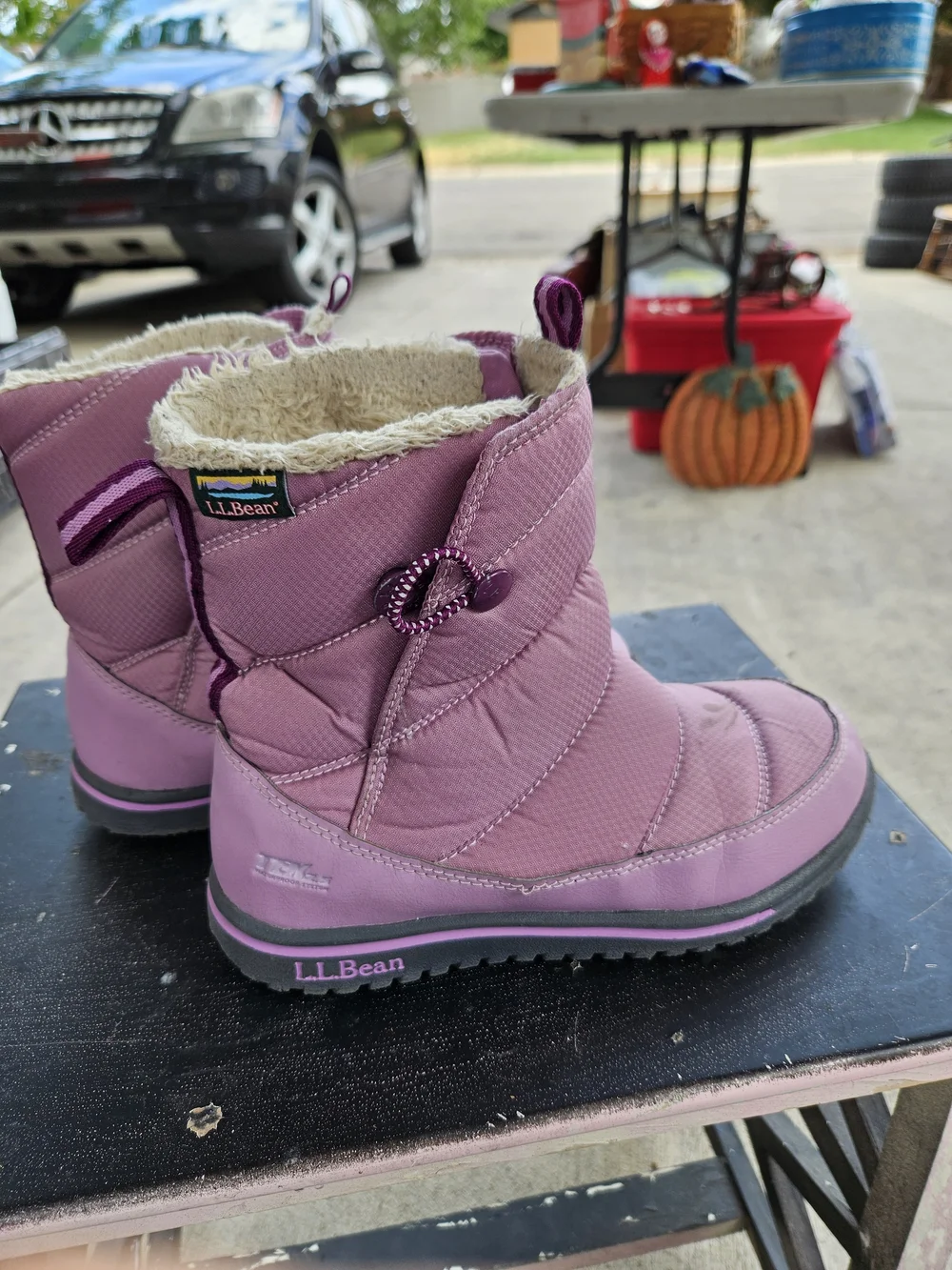 L.L. Bean Girls Pink Purple Insulated Winter Boots